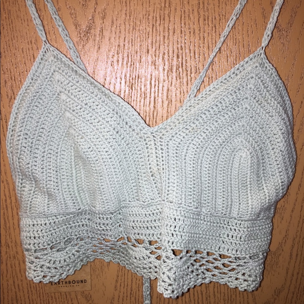 Crochet Sage Green Croptop